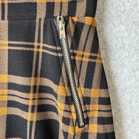 Le lis Plaid Mini Skirt Womens Size Small Academia Preppy Punk Goth Yellow Black - Picture 4 of 13